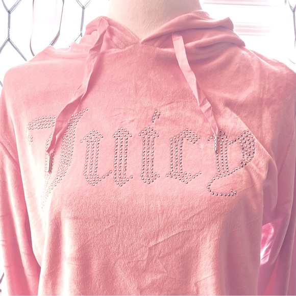 🌸 NWOT Juicy Couture Pink Lounge Set – Hoodie + Drawstring Pants - Size L - Picture 1 of 7
